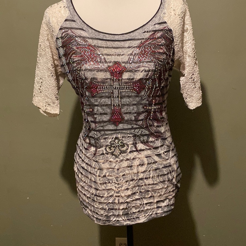 Angels & Diamonds jeweled tee